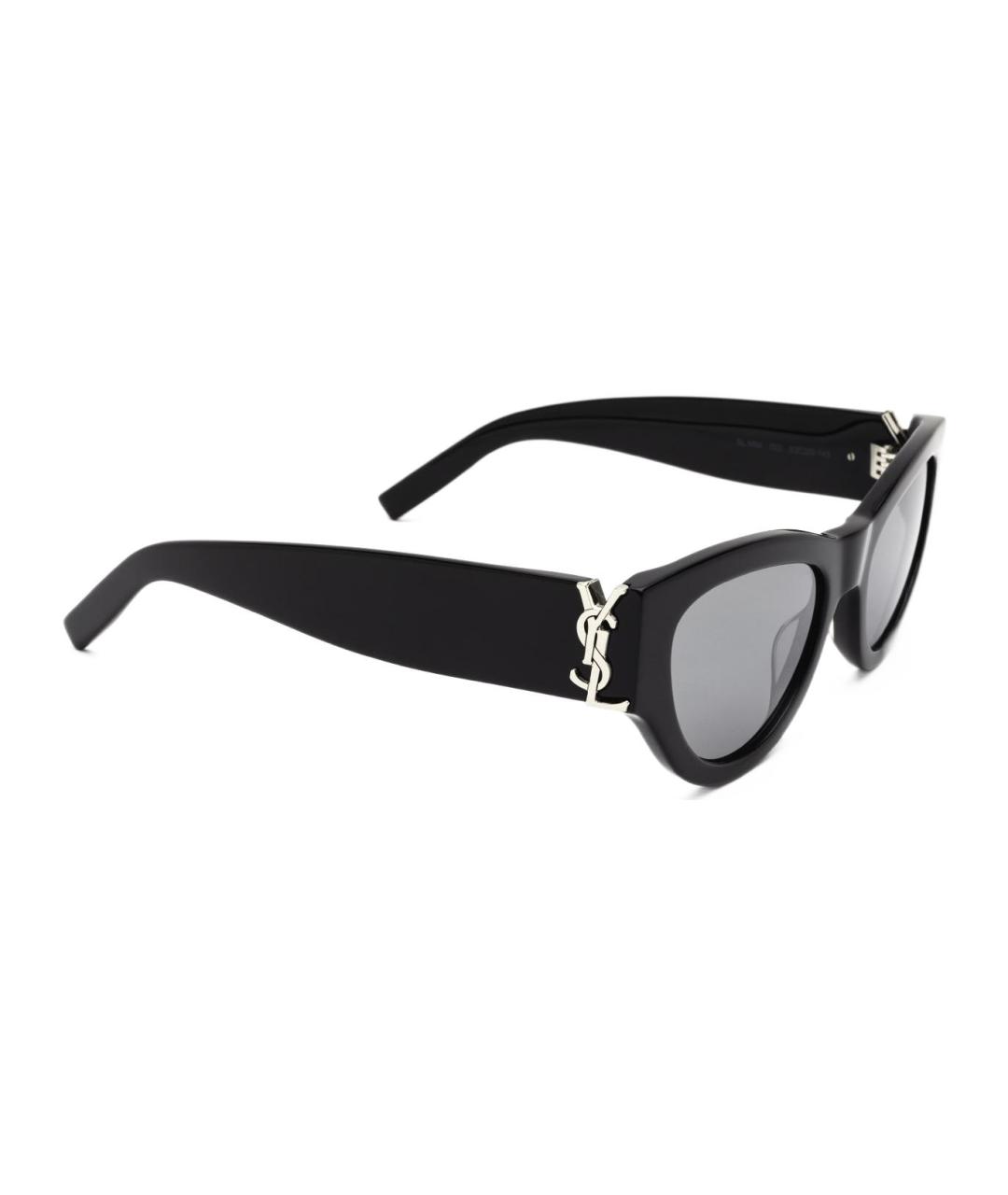SAINT LAURENT Черные пластиковые солнцезащитные очки, фото 2