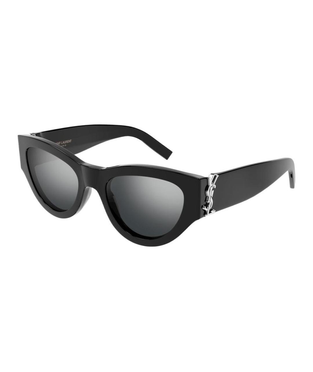 SAINT LAURENT Черные пластиковые солнцезащитные очки, фото 1
