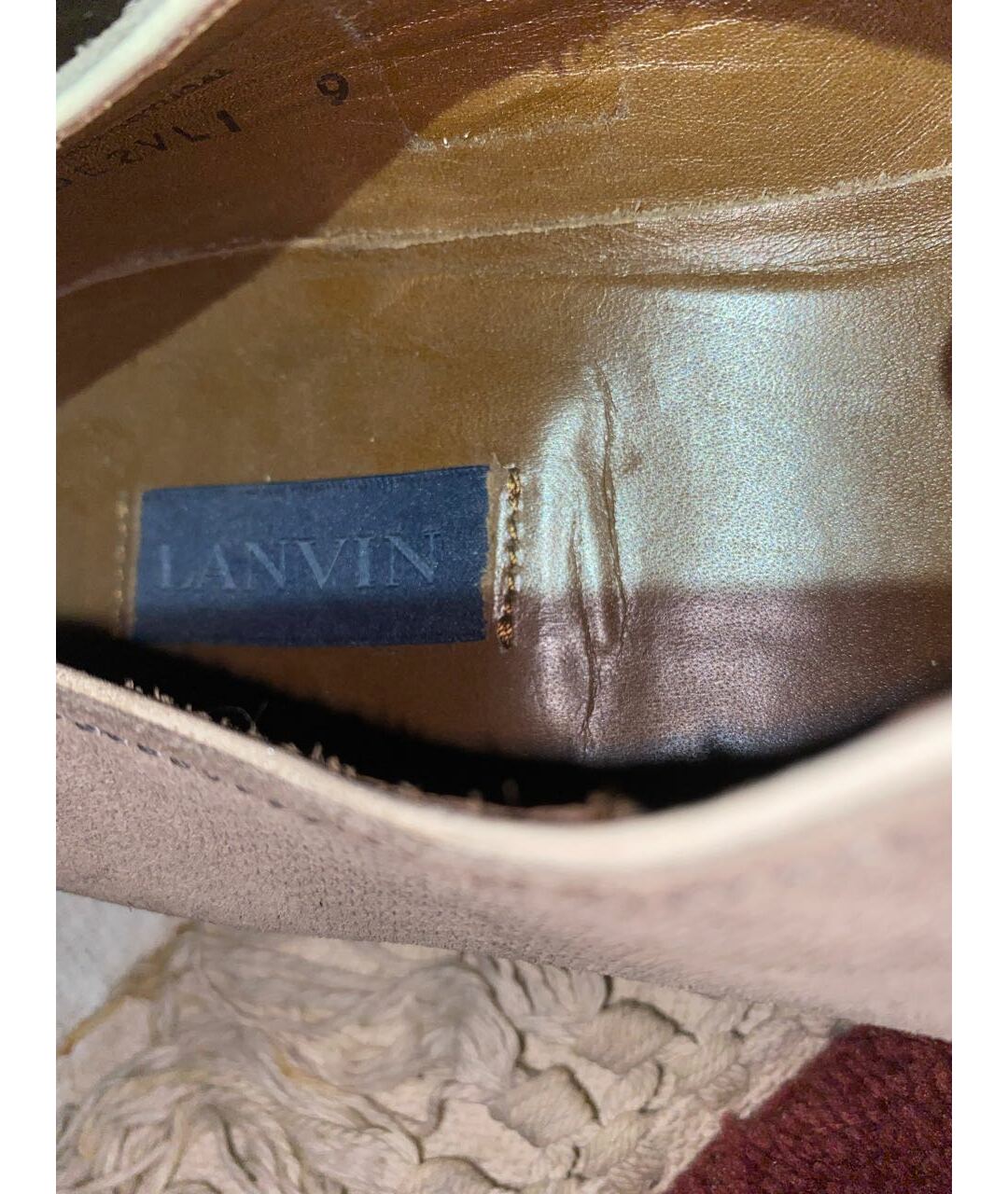 LANVIN Серые текстильные туфли, фото 5