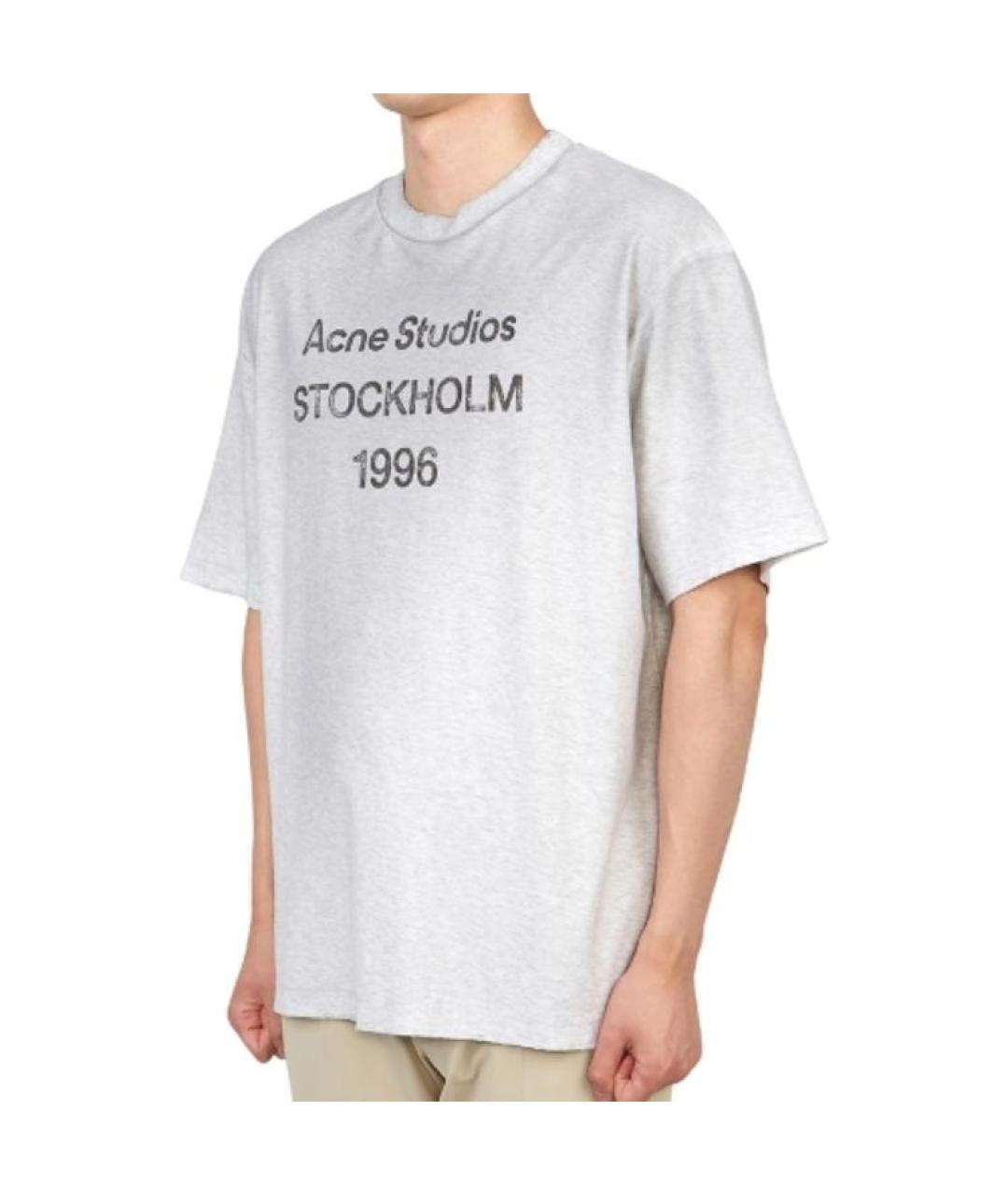 ACNE STUDIOS Белая хлопковая футболка, фото 4