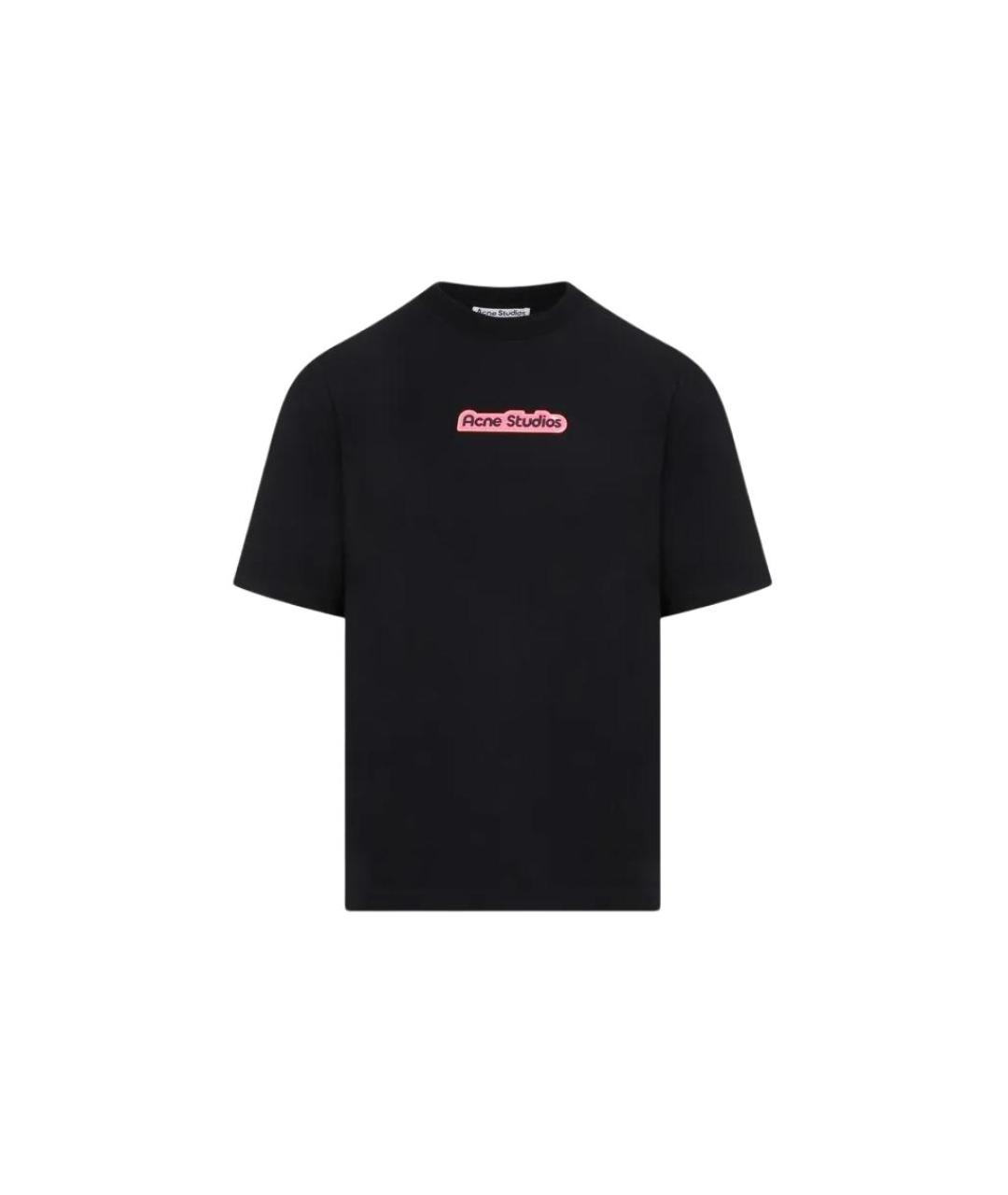 ACNE STUDIOS Черная хлопковая футболка, фото 1