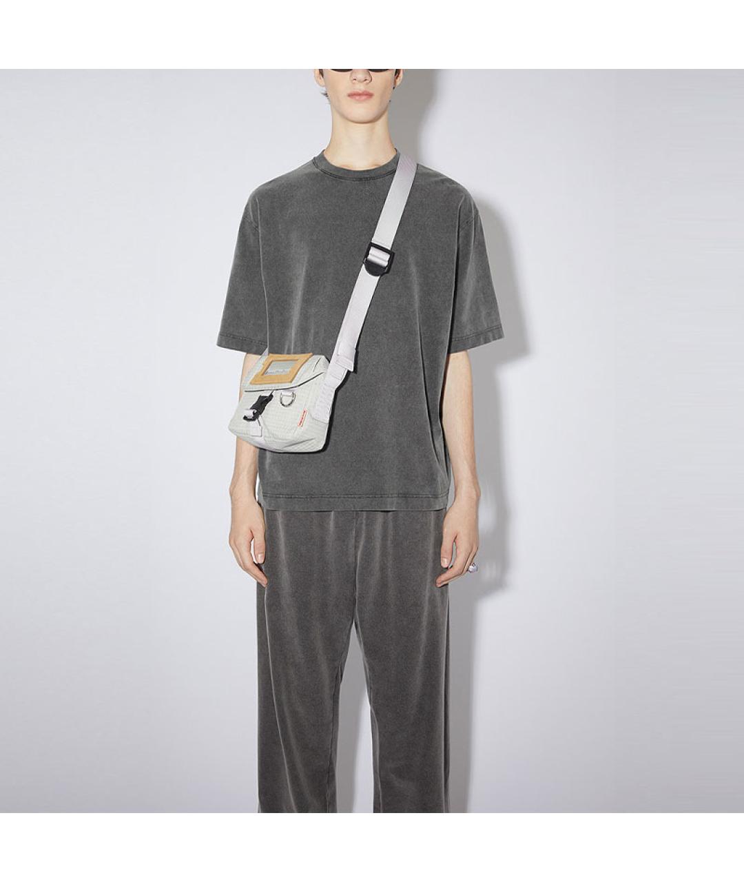 ACNE STUDIOS Серая хлопковая футболка, фото 2