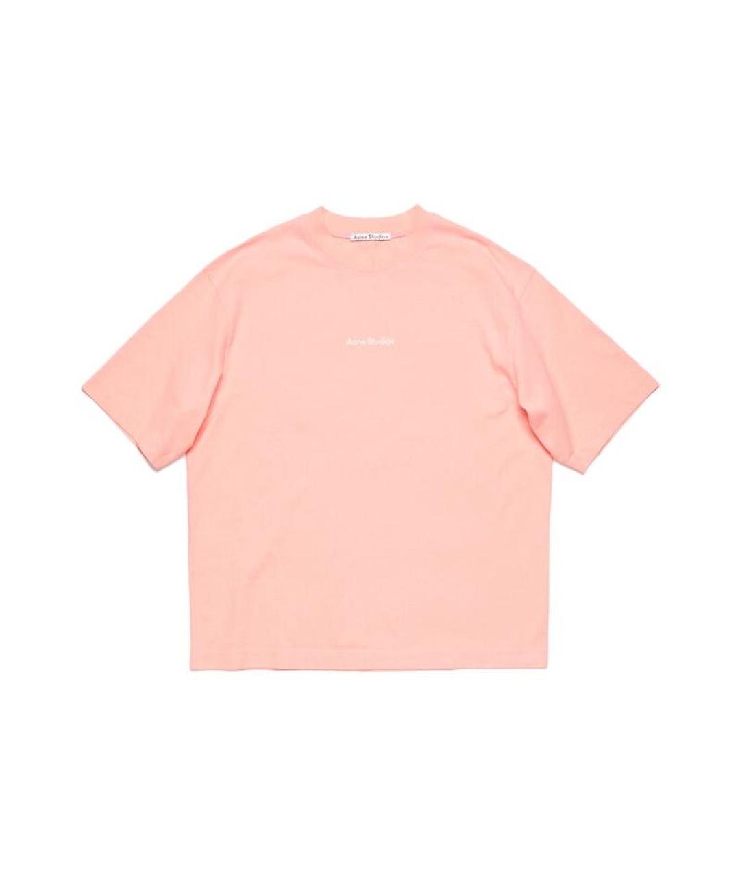 ACNE STUDIOS Розовая хлопковая футболка, фото 1