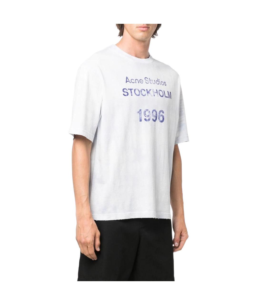 ACNE STUDIOS Белая хлопковая футболка, фото 4