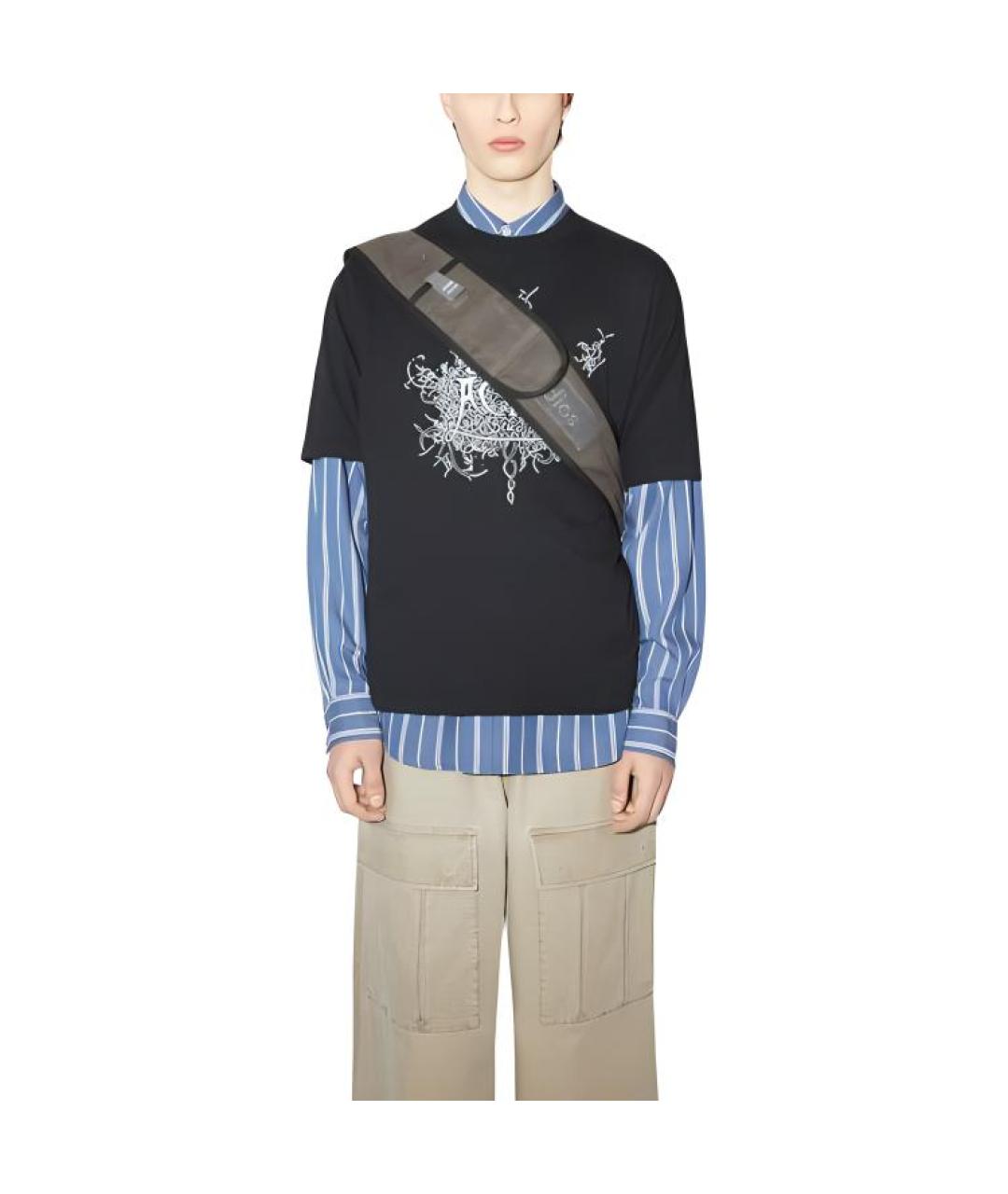 ACNE STUDIOS Черная хлопковая футболка, фото 2