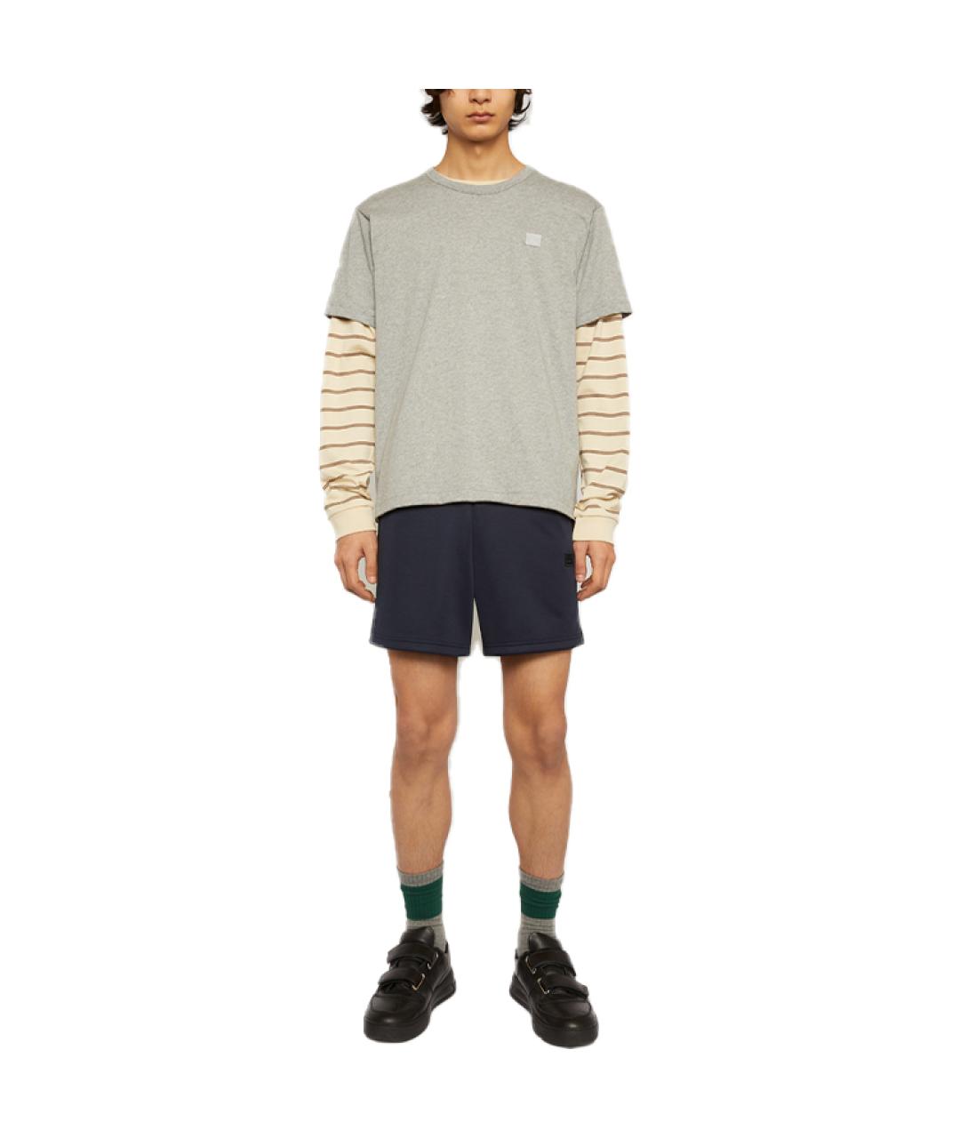 ACNE STUDIOS Серая хлопковая футболка, фото 4