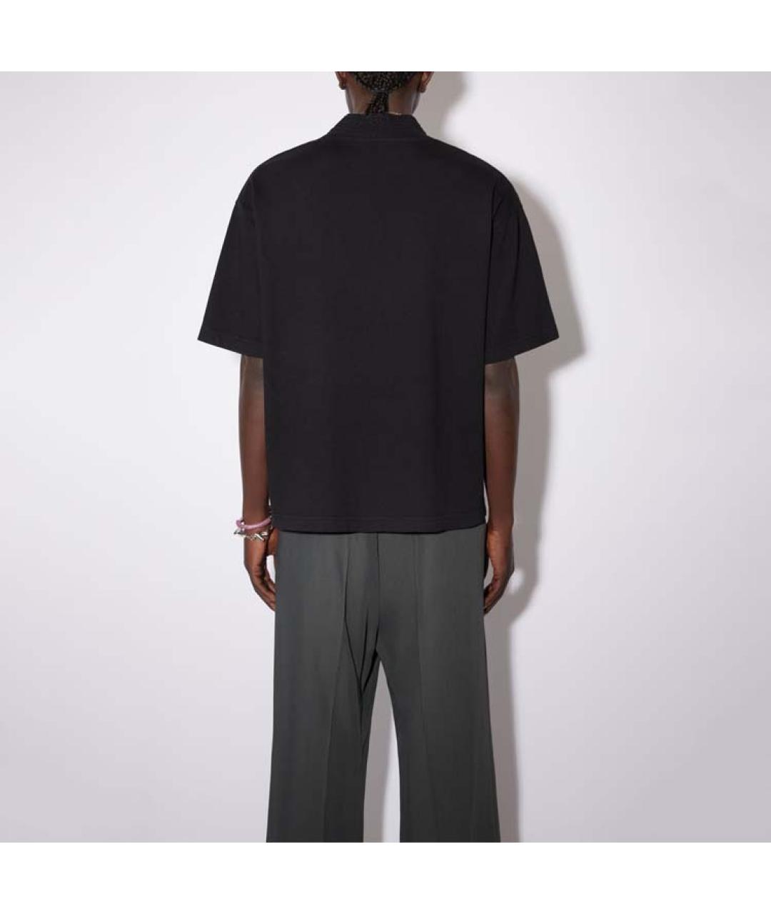 ACNE STUDIOS Черная хлопковая футболка, фото 3