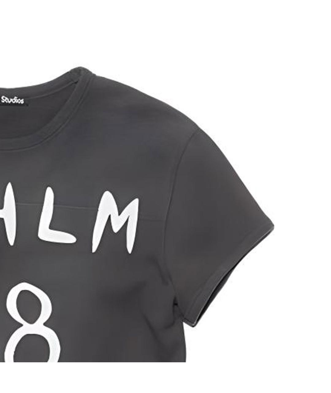 ACNE STUDIOS Серая хлопковая футболка, фото 4