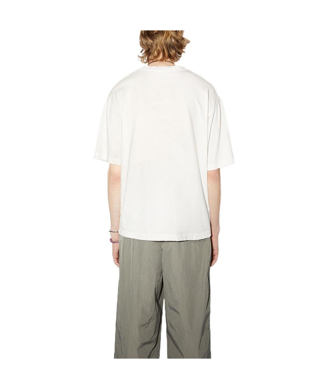 ACNE STUDIOS Белая хлопковая футболка, фото 4