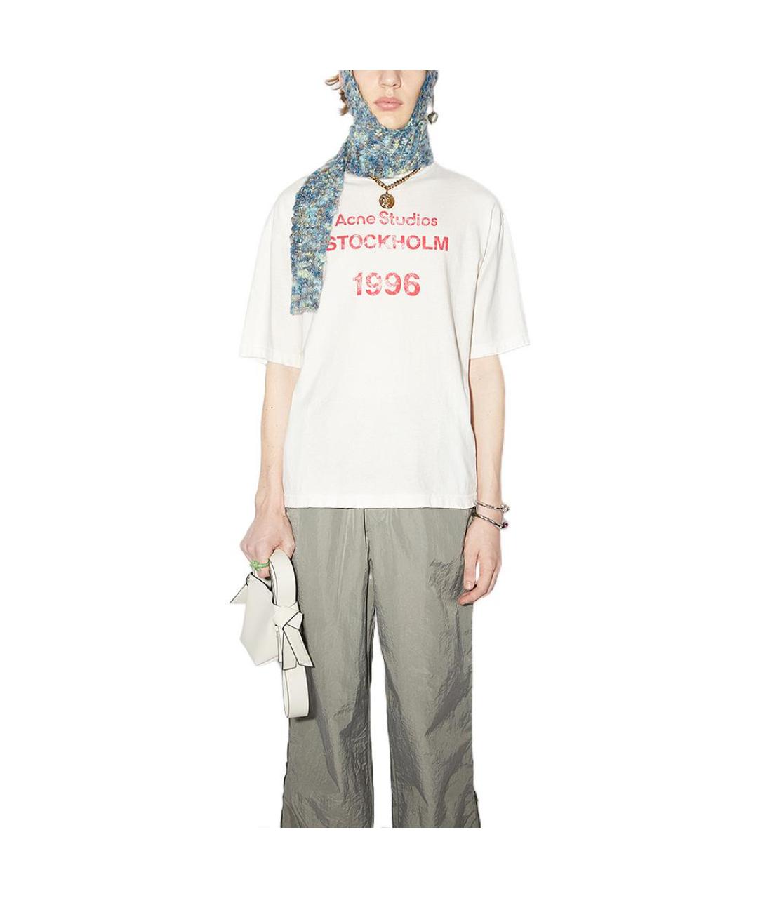 ACNE STUDIOS Белая хлопковая футболка, фото 3