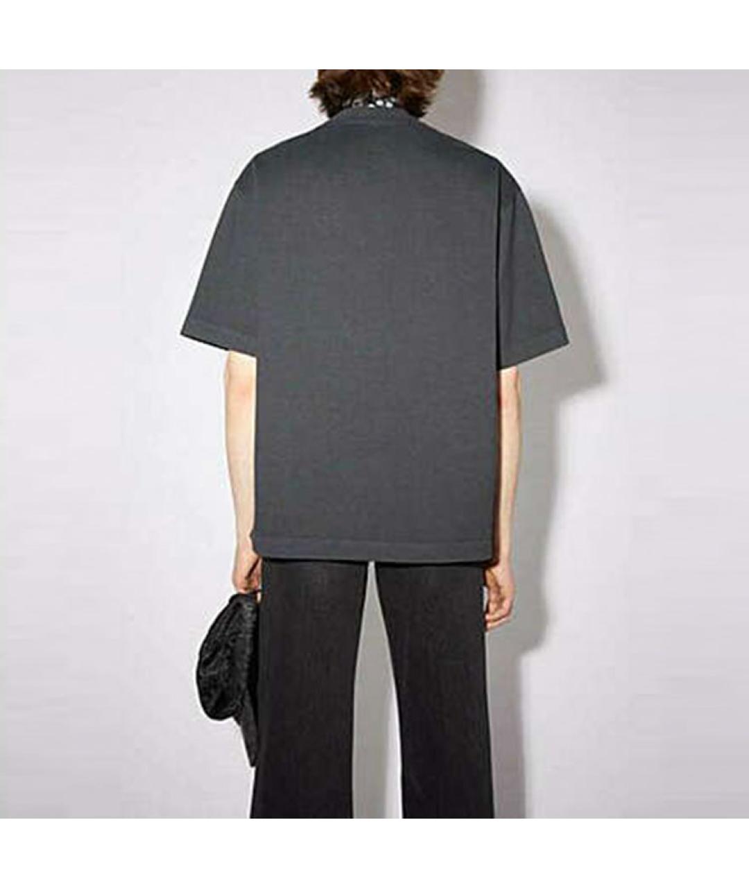 ACNE STUDIOS Черная хлопковая футболка, фото 4