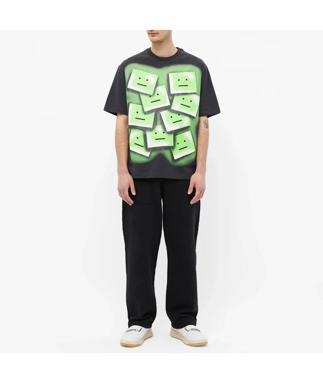 ACNE STUDIOS Черная хлопковая футболка, фото 5