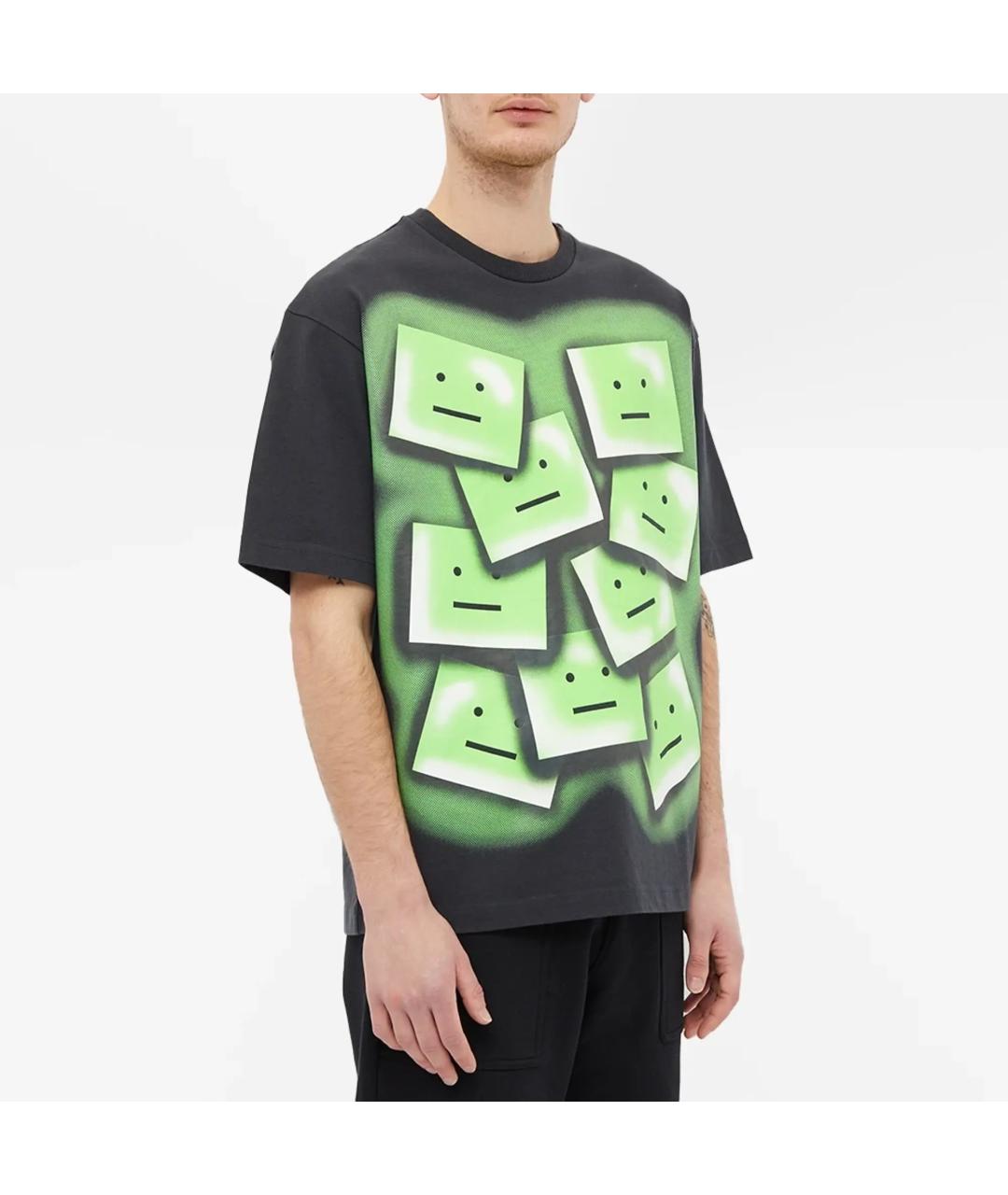ACNE STUDIOS Черная хлопковая футболка, фото 6