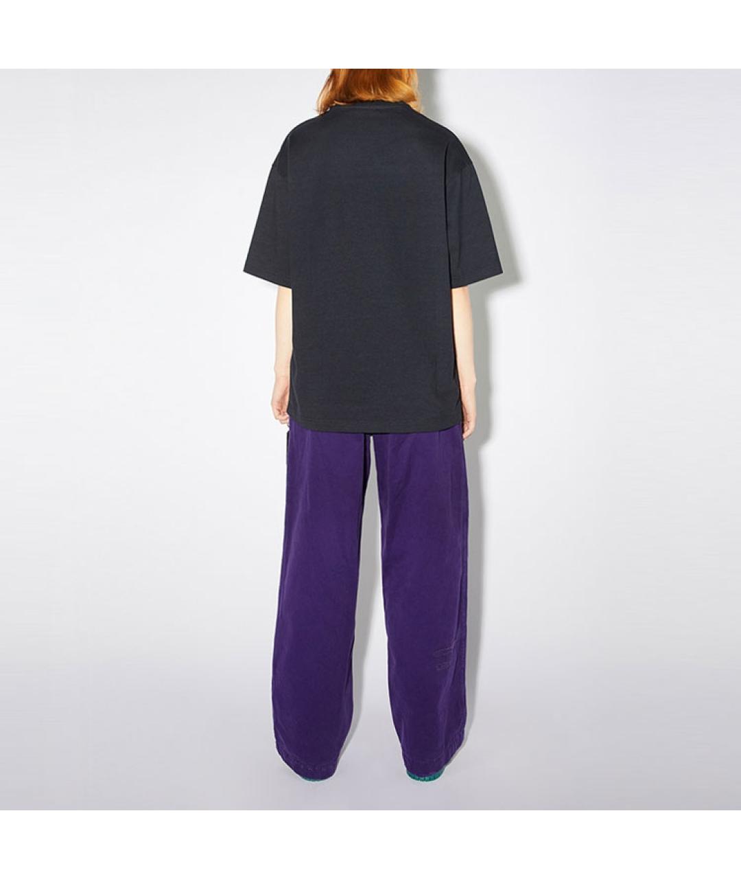 ACNE STUDIOS Черная хлопковая футболка, фото 3