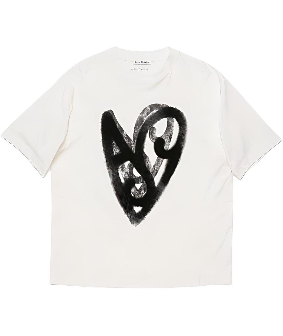 ACNE STUDIOS Белая хлопковая футболка, фото 1