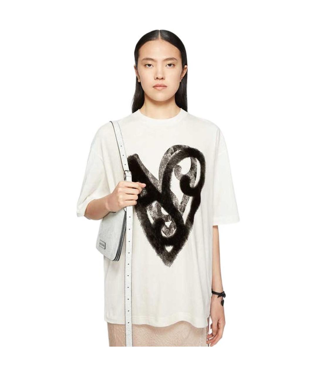 ACNE STUDIOS Белая хлопковая футболка, фото 3