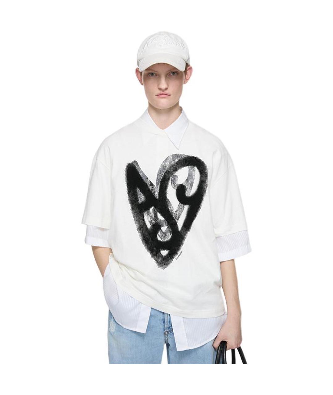 ACNE STUDIOS Белая хлопковая футболка, фото 2