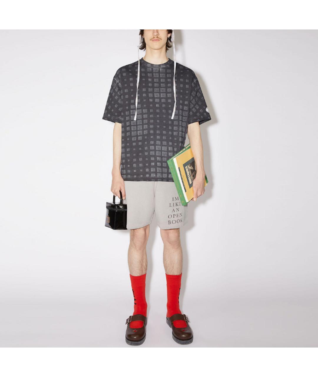 ACNE STUDIOS Черная хлопковая футболка, фото 2