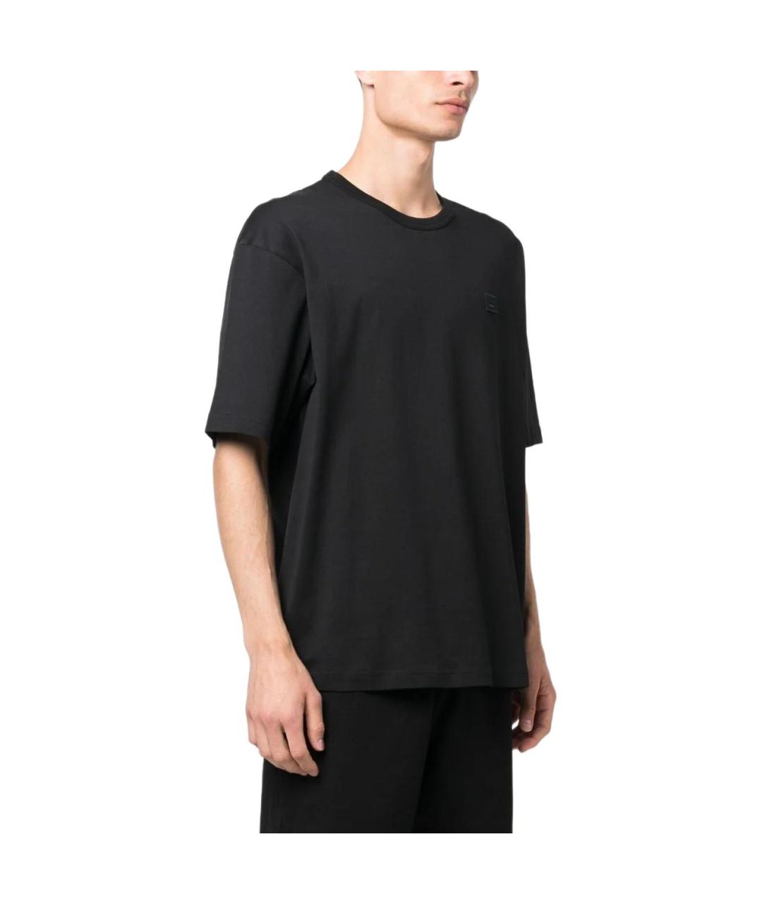 ACNE STUDIOS Черная хлопковая футболка, фото 4