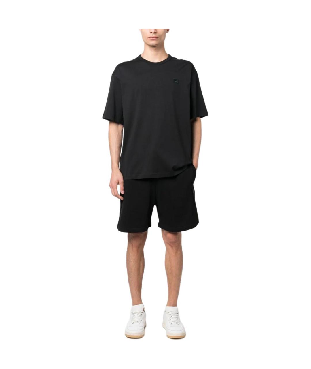 ACNE STUDIOS Черная хлопковая футболка, фото 3