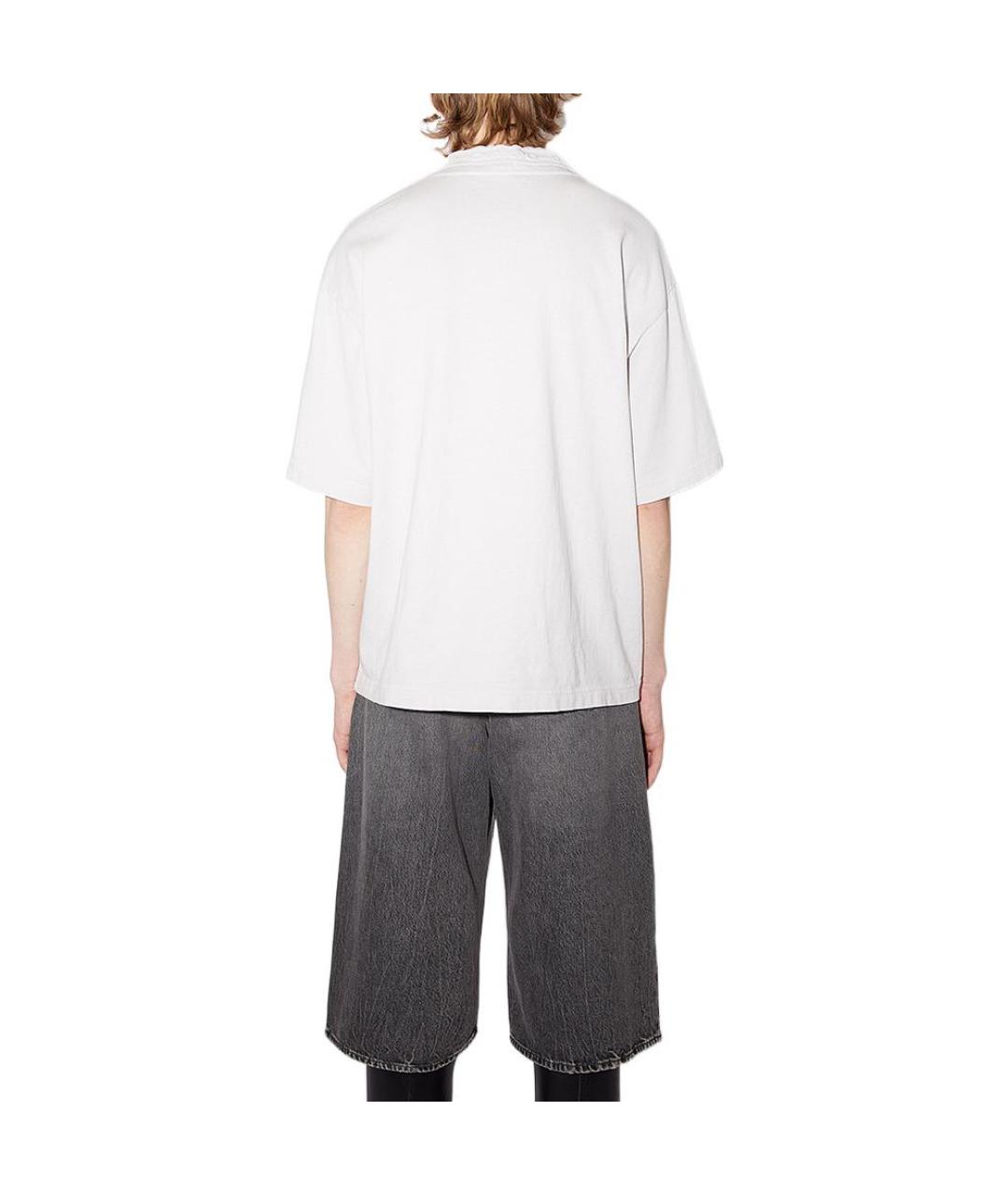 ACNE STUDIOS Белая хлопковая футболка, фото 3
