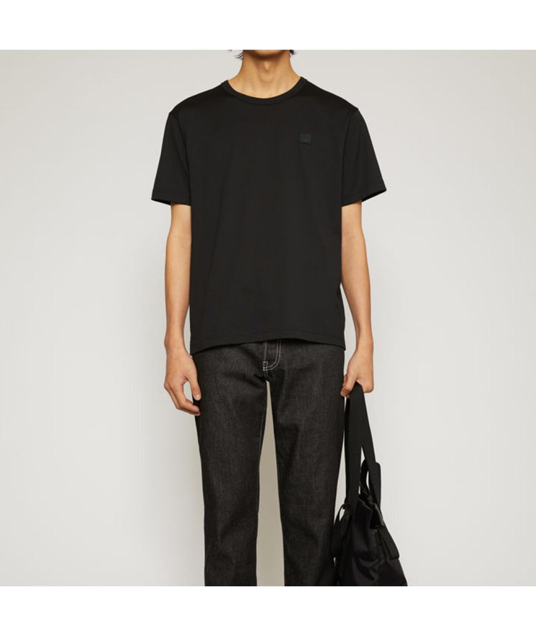 ACNE STUDIOS Черная хлопковая футболка, фото 5