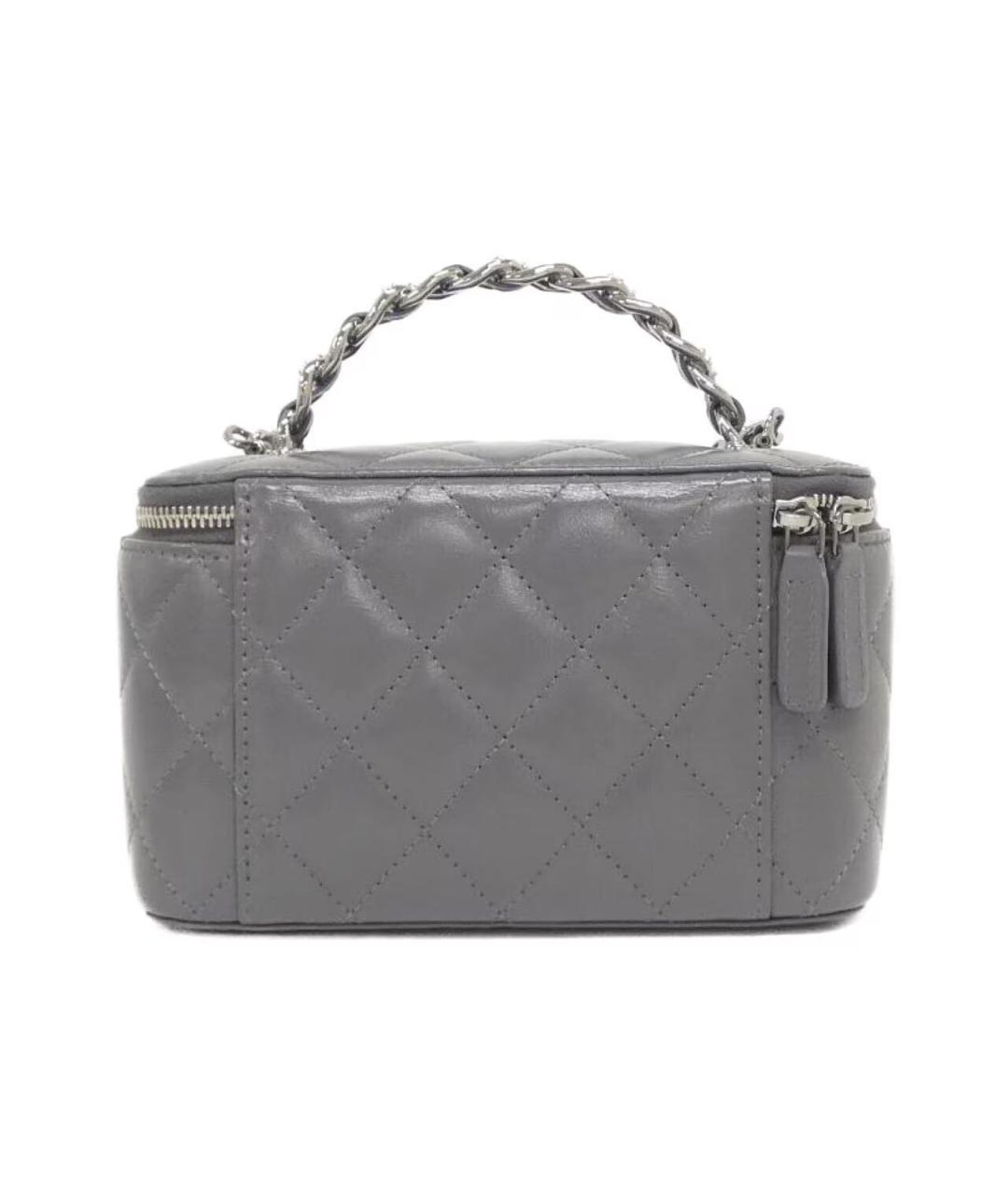CHANEL Антрацитовая кожаная сумка через плечо, фото 2