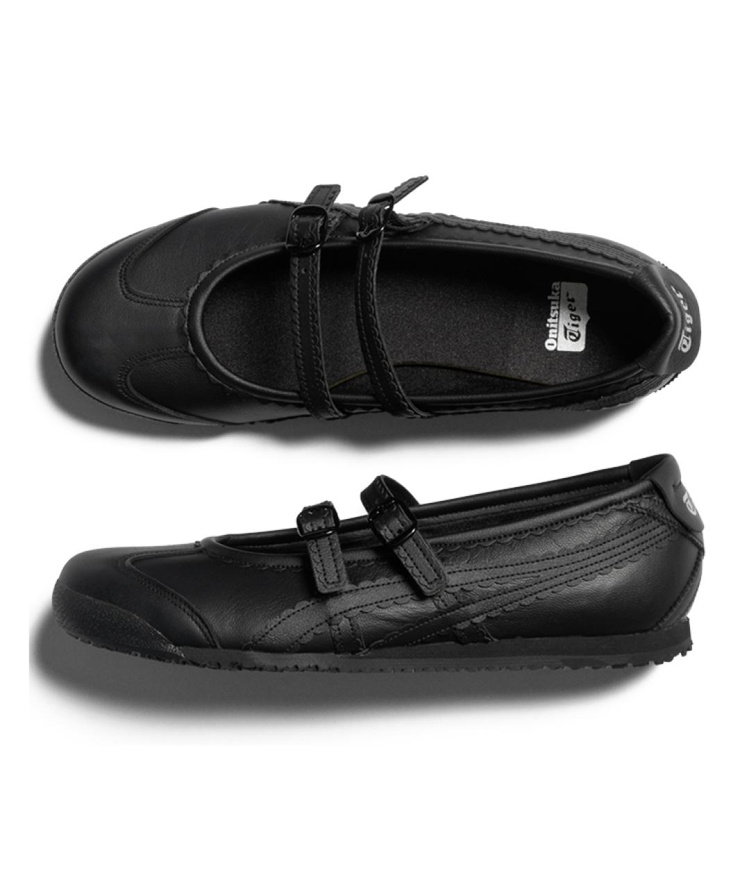 ONITSUKA TIGER Черные кожаные балетки, фото 5