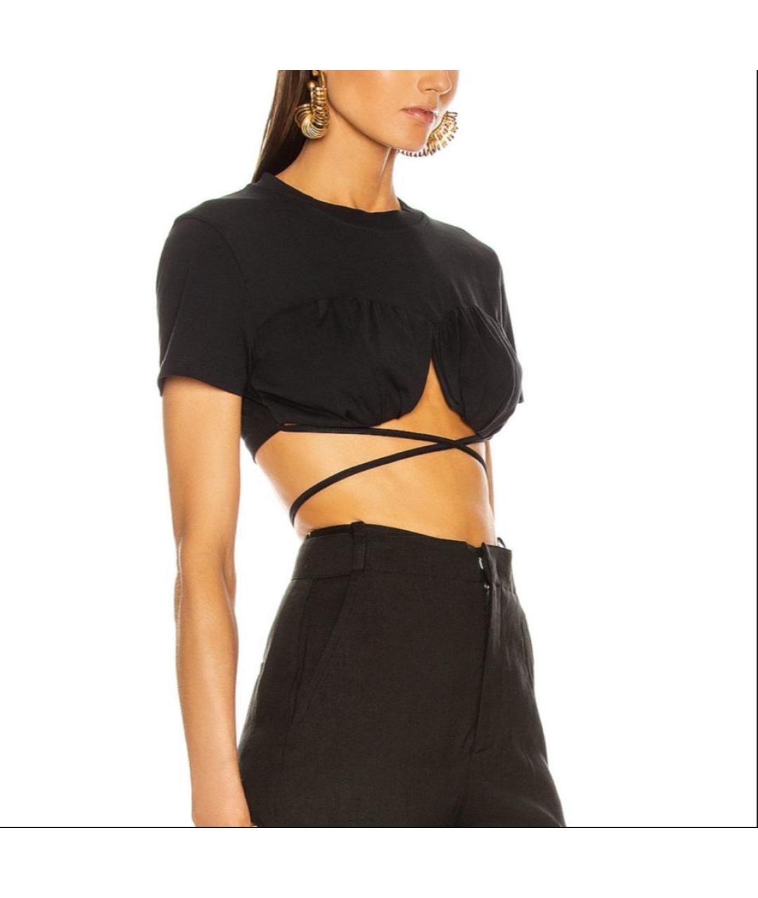 JACQUEMUS Черная футболка, фото 4