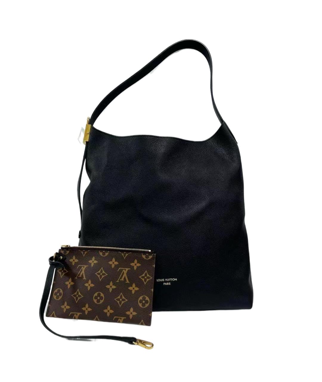 LOUIS VUITTON Черная кожаная сумка через плечо, фото 1