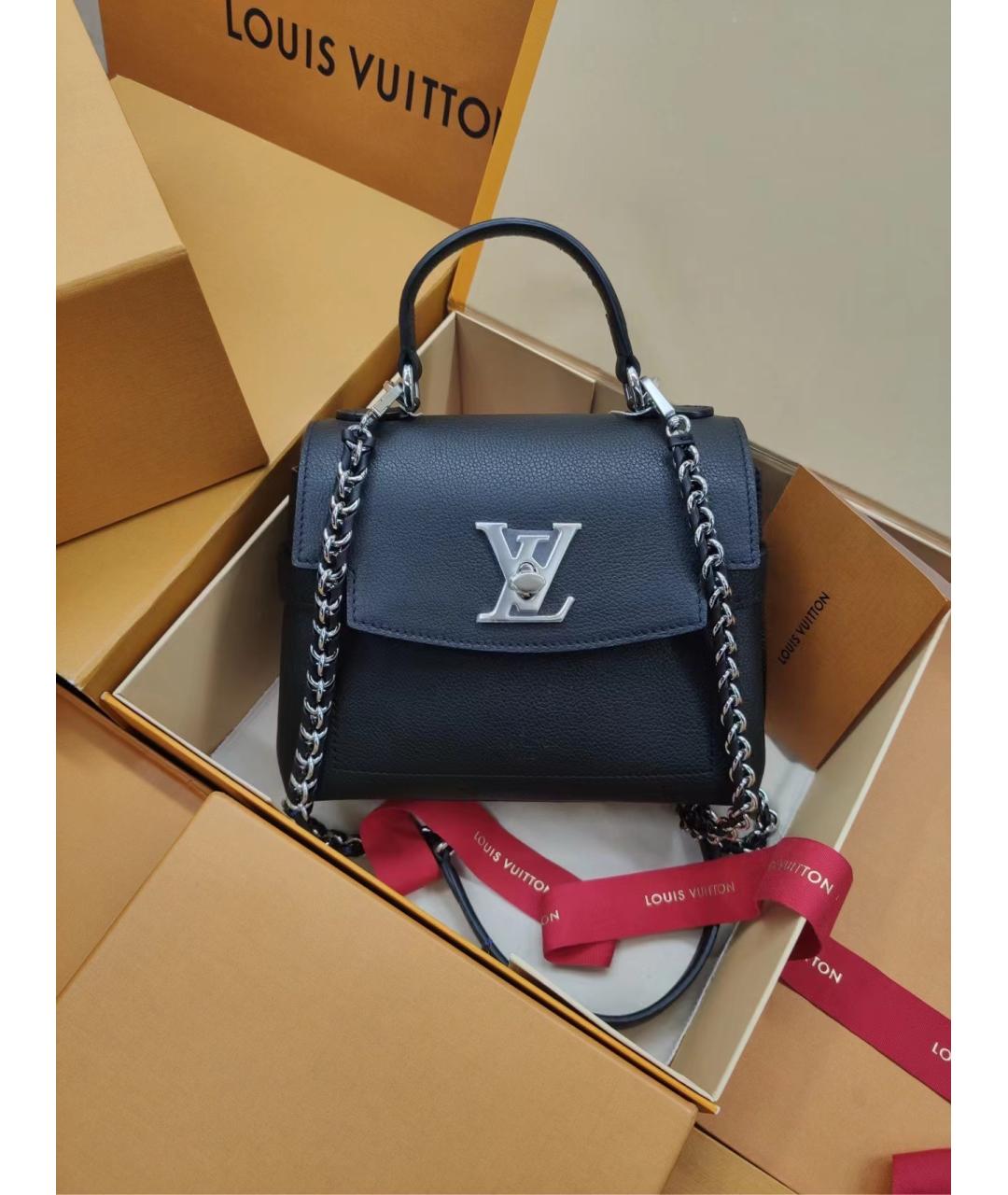LOUIS VUITTON Черная кожаная сумка через плечо, фото 2