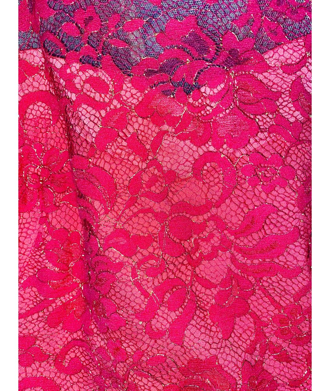 MARCHESA NOTTE Розовое кружевное вечернее платье, фото 4