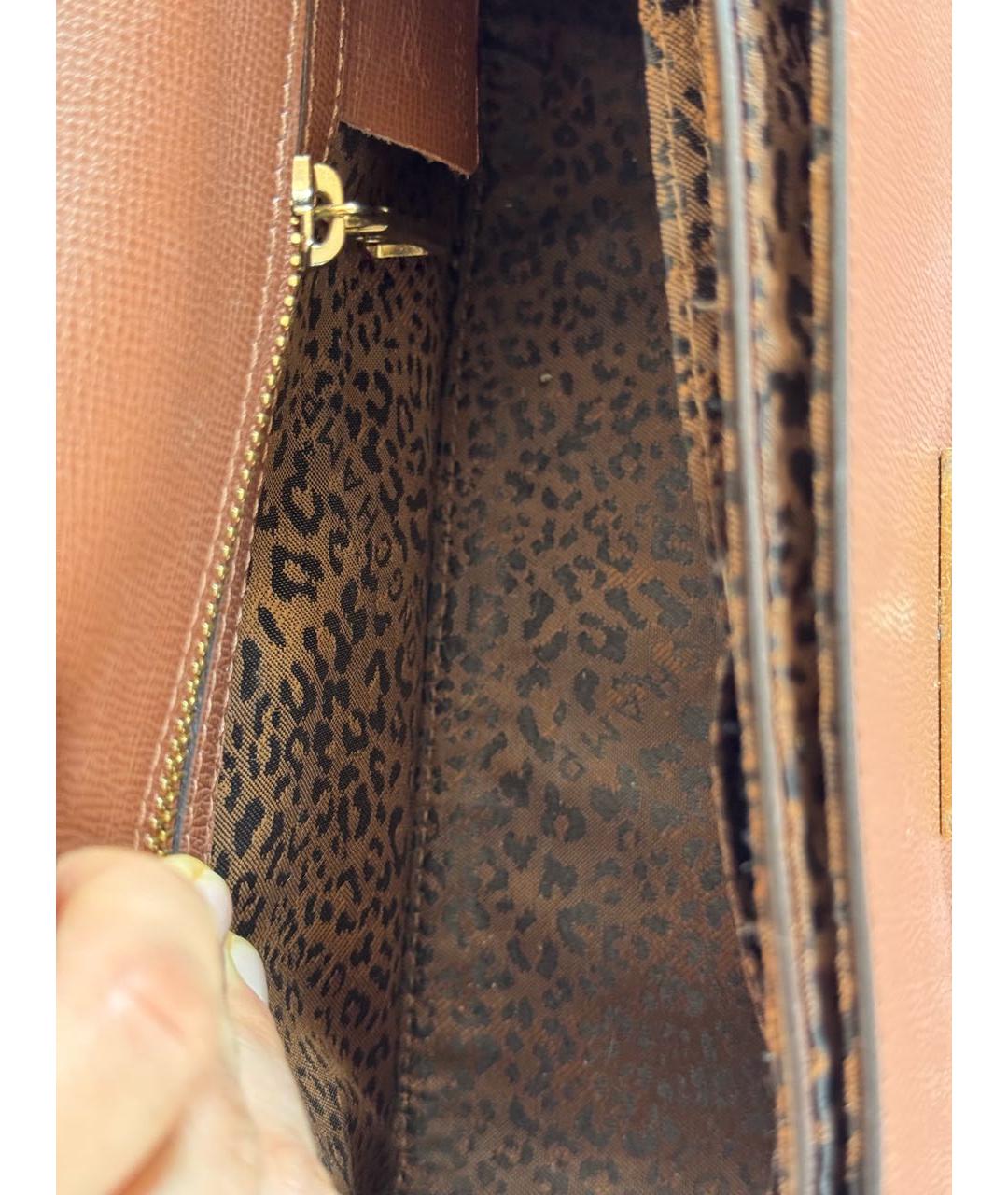 LONGCHAMP Коричневая кожаная сумка через плечо, фото 8