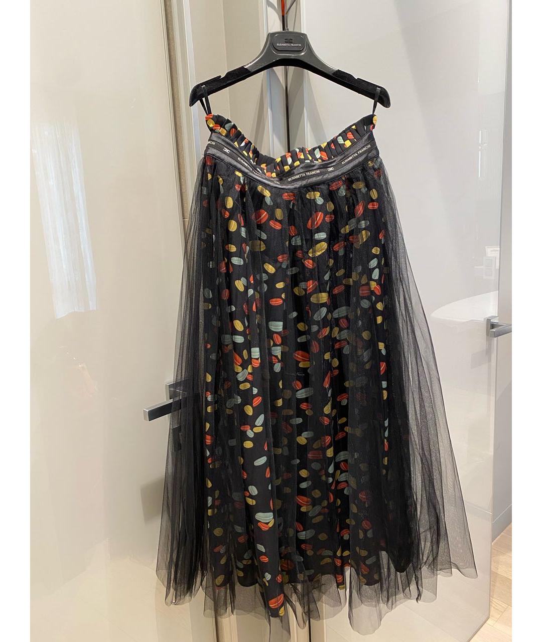 ELISABETTA FRANCHI Черный полиэстеровый костюм с юбками, фото 9