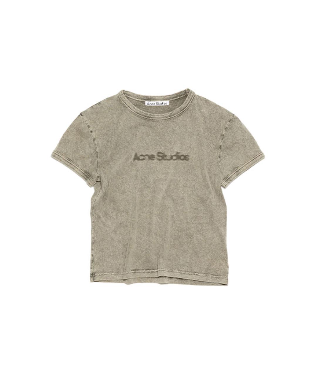 ACNE STUDIOS Серая хлопковая футболка, фото 1