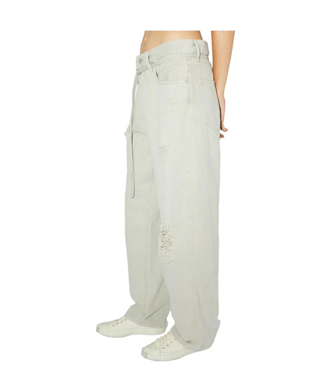 ACNE STUDIOS Белые прямые джинсы, фото 4