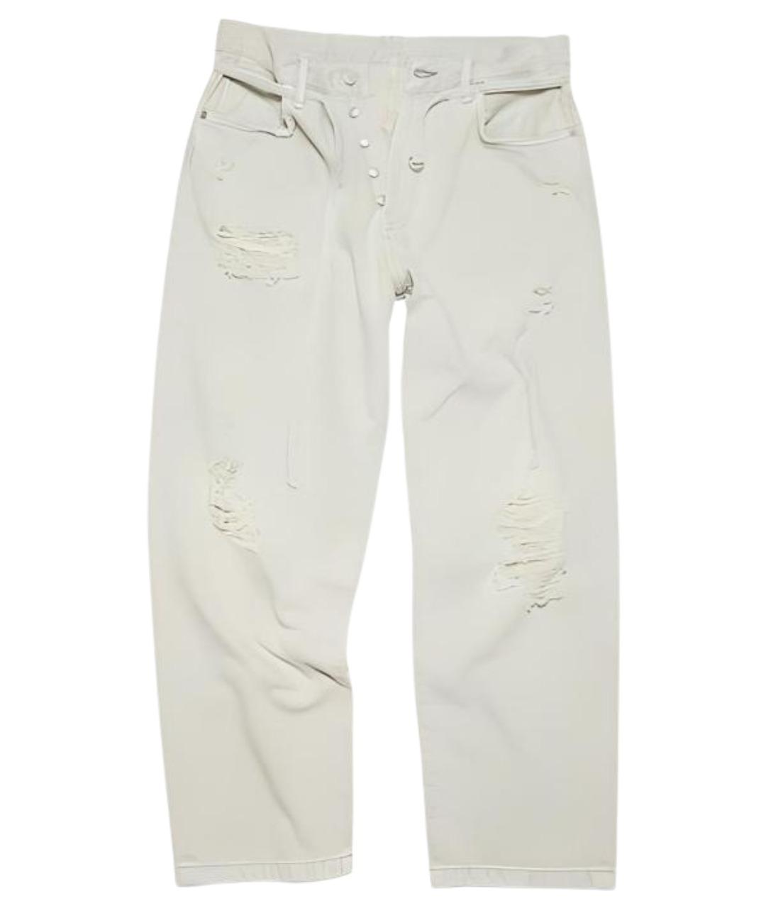 ACNE STUDIOS Белые прямые джинсы, фото 1