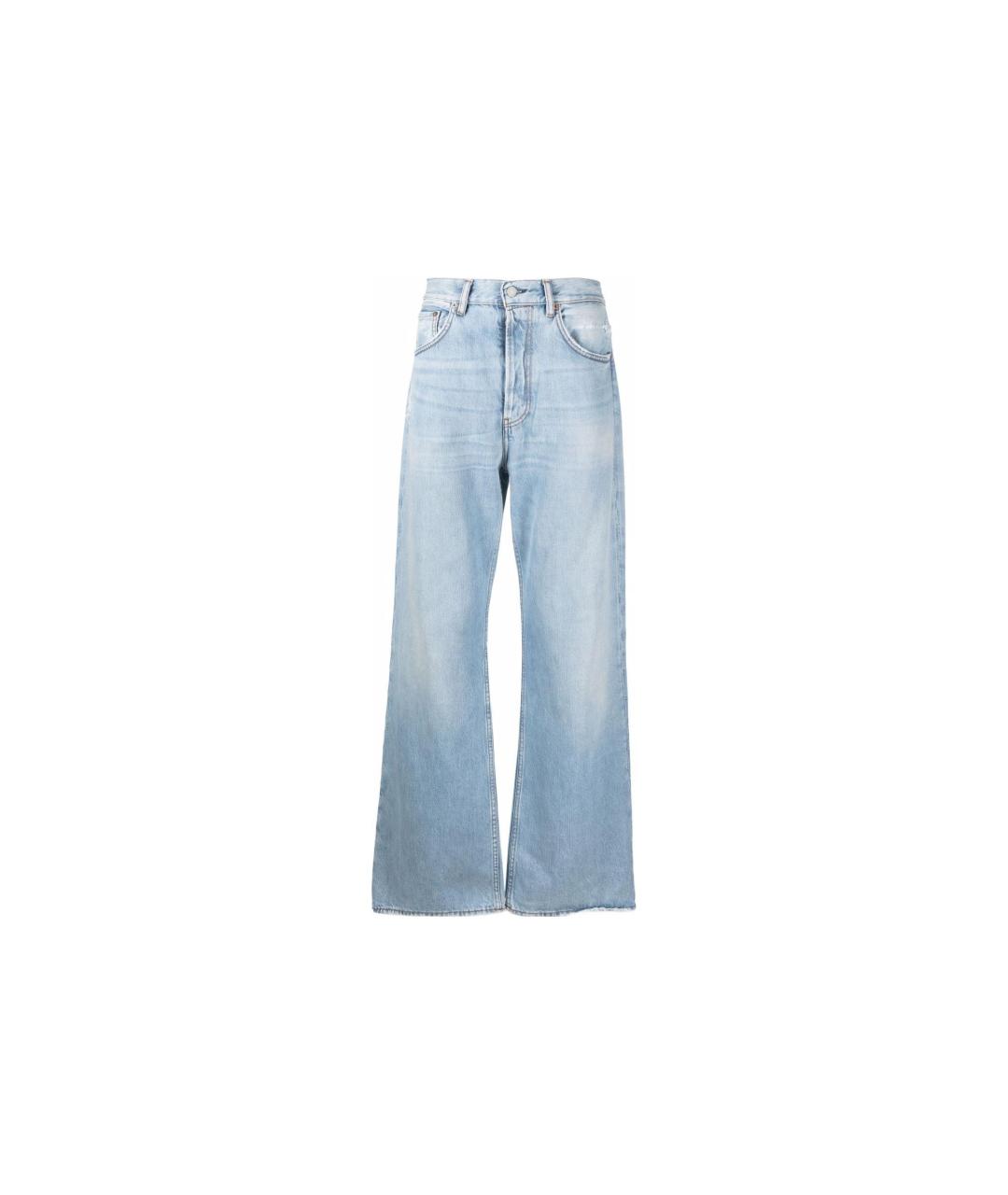 ACNE STUDIOS Голубые хлопковые прямые джинсы, фото 6