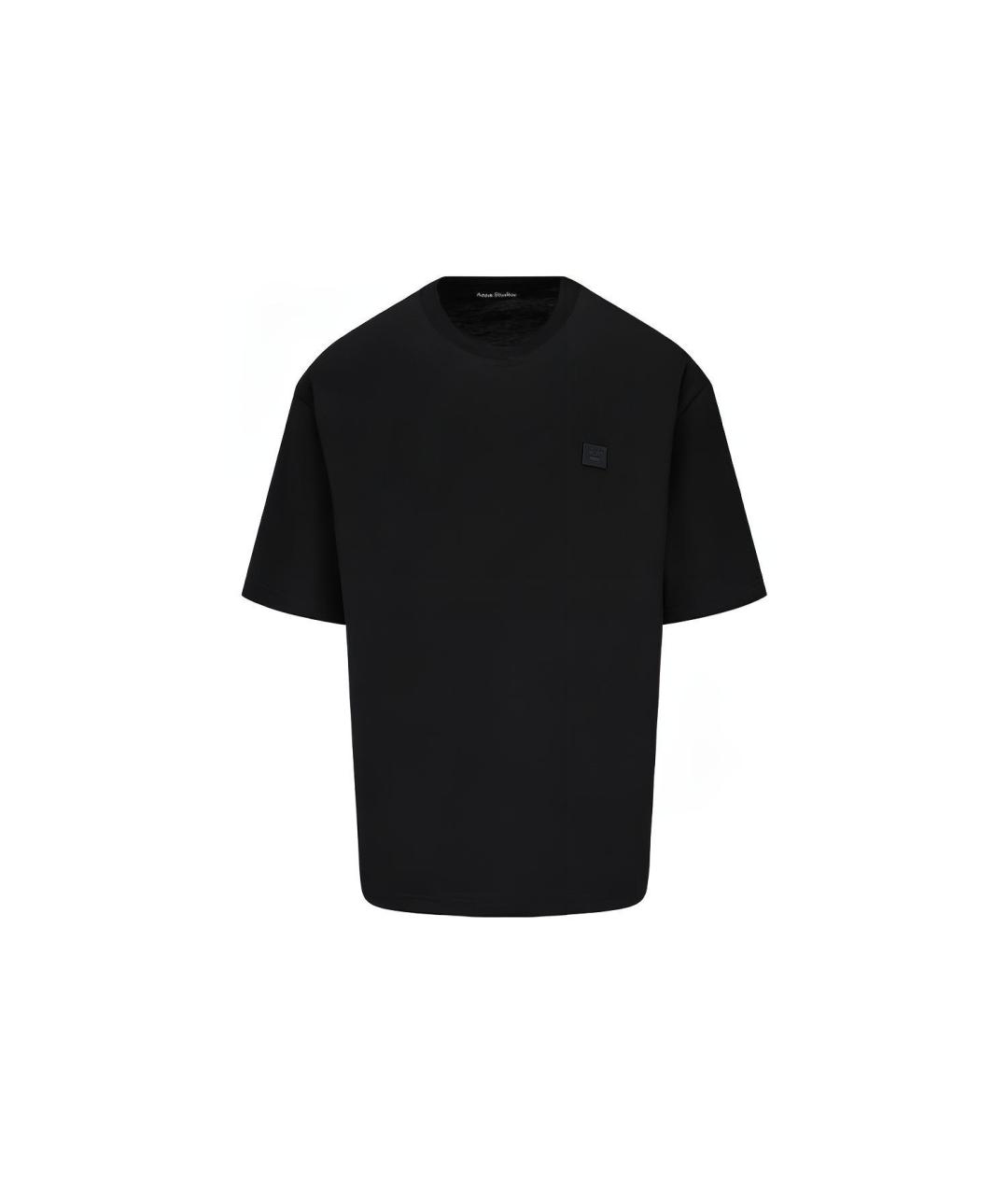 ACNE STUDIOS Черная хлопковая футболка, фото 1