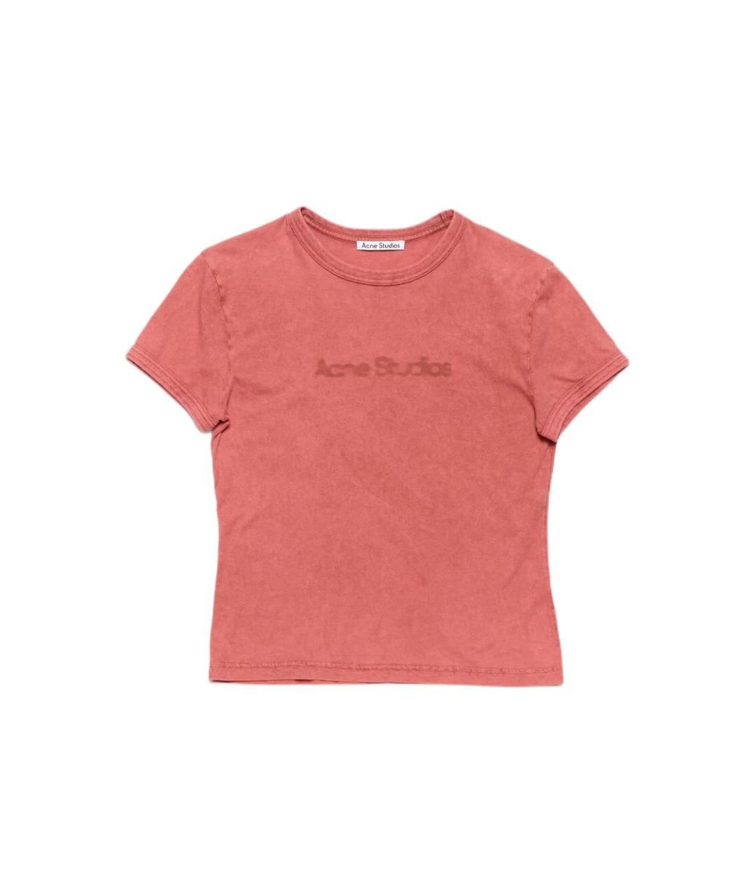 ACNE STUDIOS Красная хлопковая футболка, фото 1