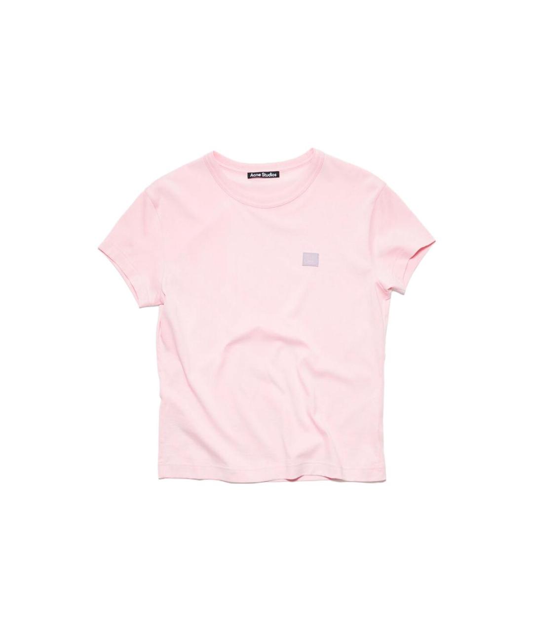 ACNE STUDIOS Розовая хлопковая футболка, фото 1