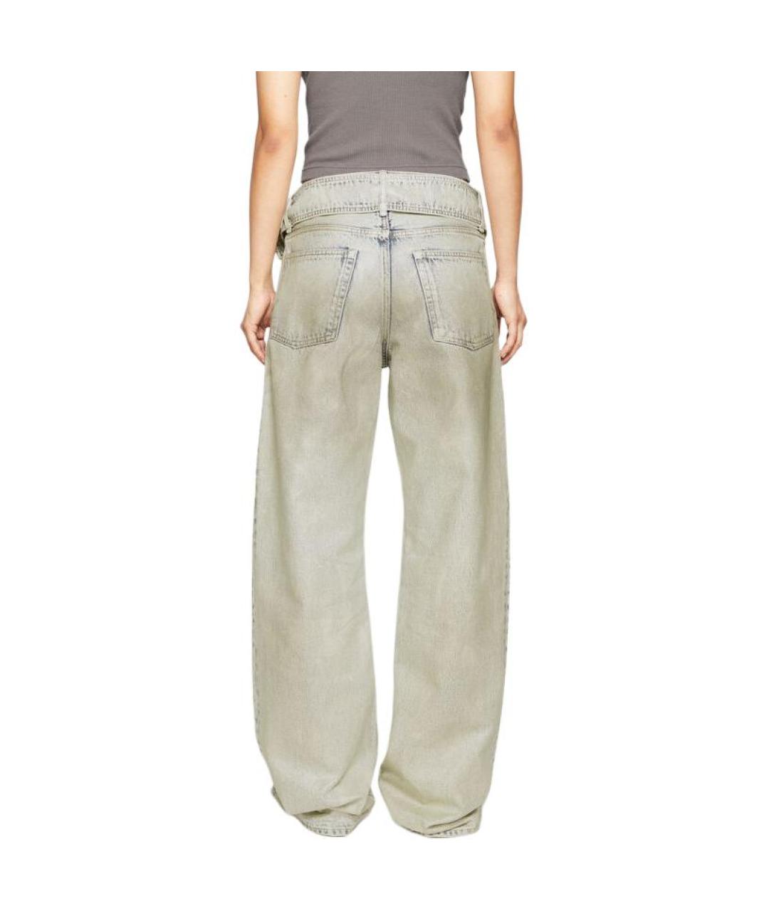 ACNE STUDIOS Бежевые хлопковые прямые джинсы, фото 4