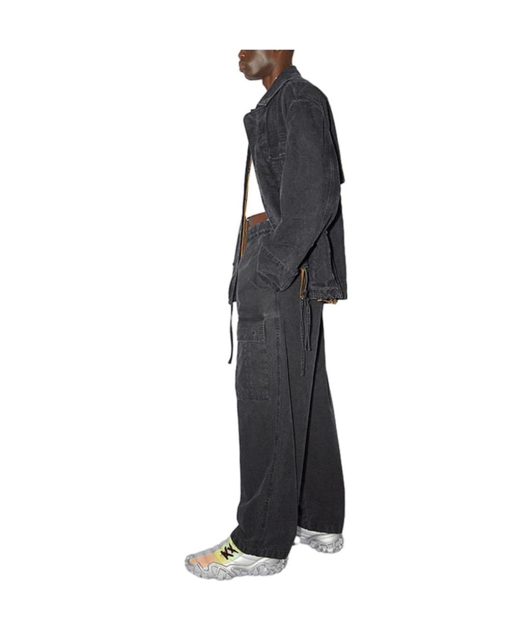 ACNE STUDIOS Черные хлопковые прямые джинсы, фото 4