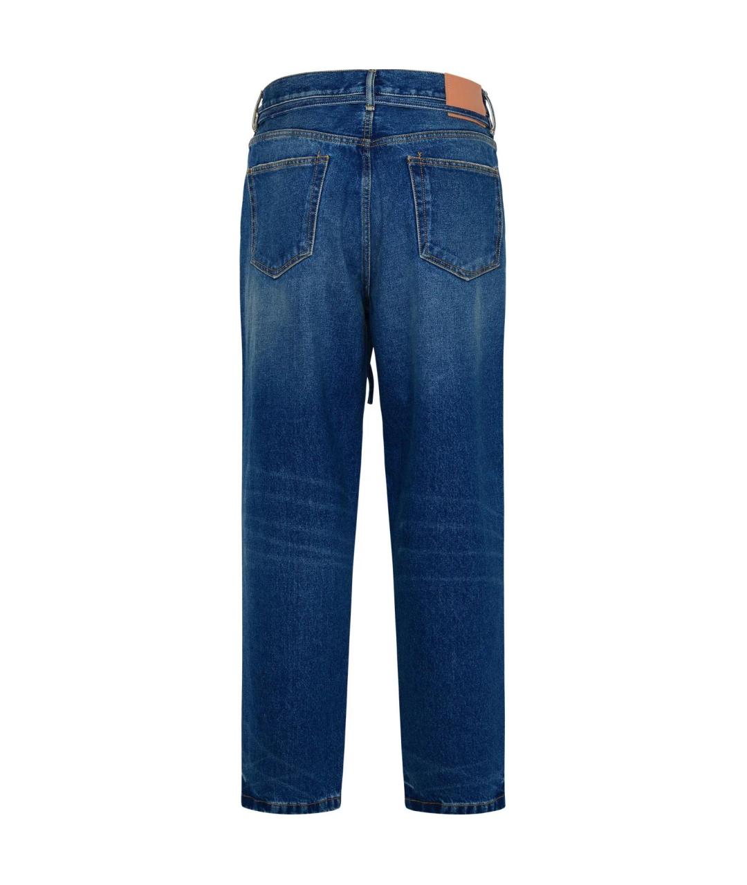 ACNE STUDIOS Синие хлопковые прямые джинсы, фото 2