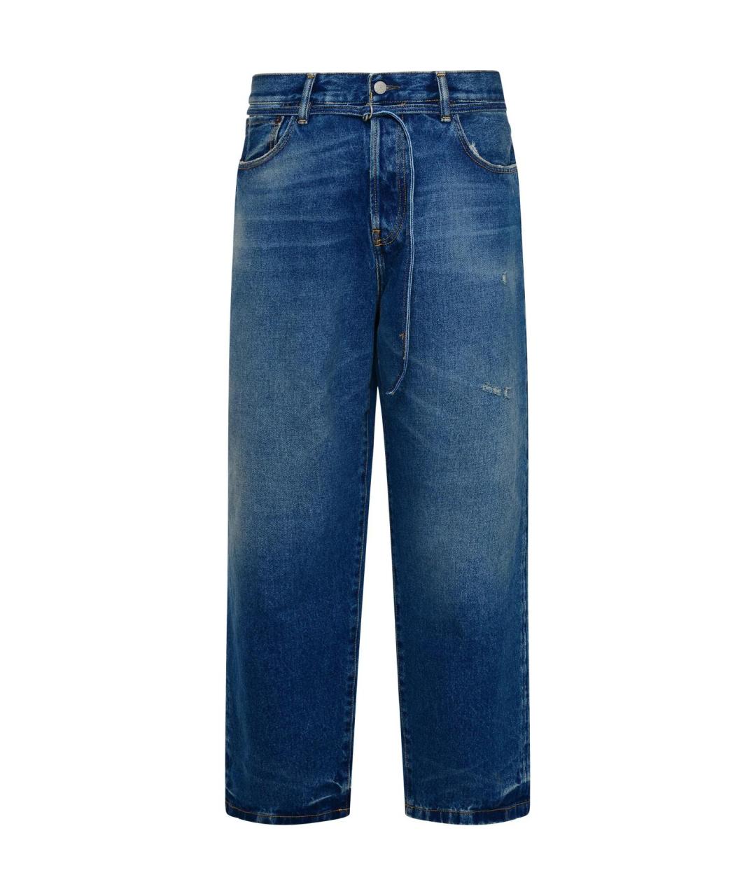 ACNE STUDIOS Синие хлопковые прямые джинсы, фото 1