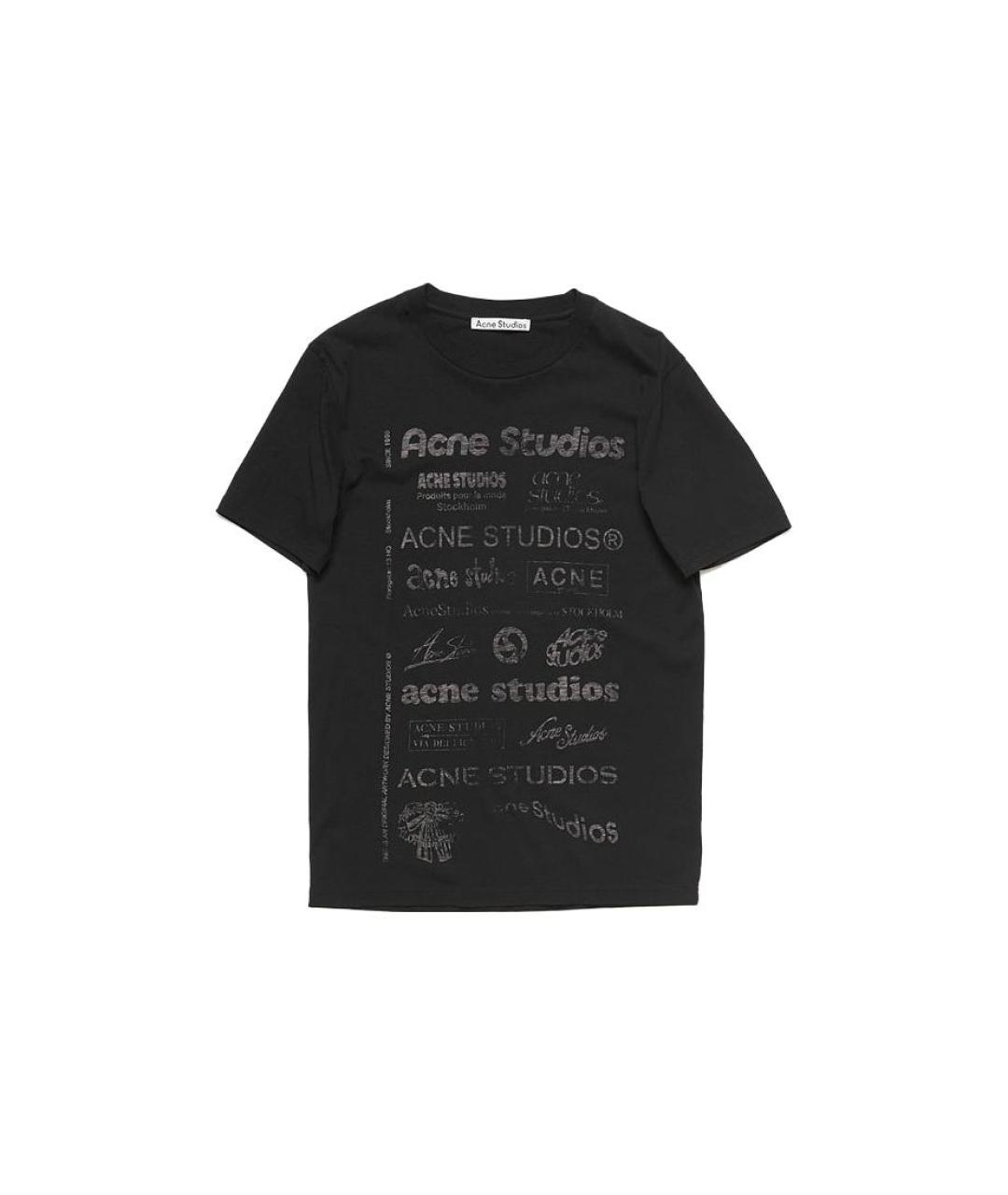 ACNE STUDIOS Черная хлопковая футболка, фото 1