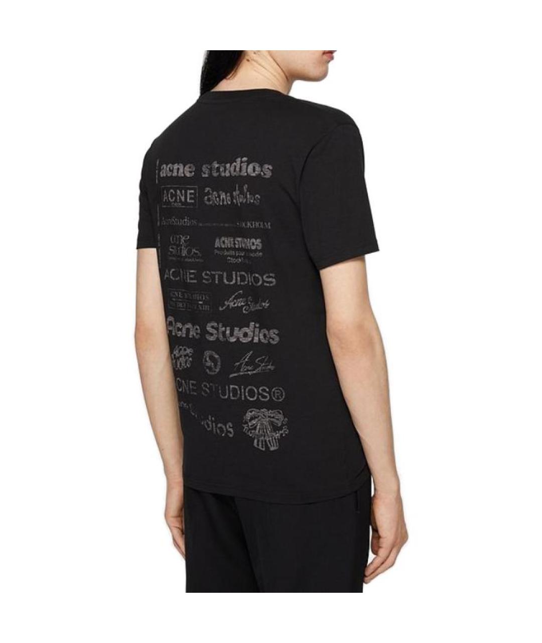 ACNE STUDIOS Черная хлопковая футболка, фото 4