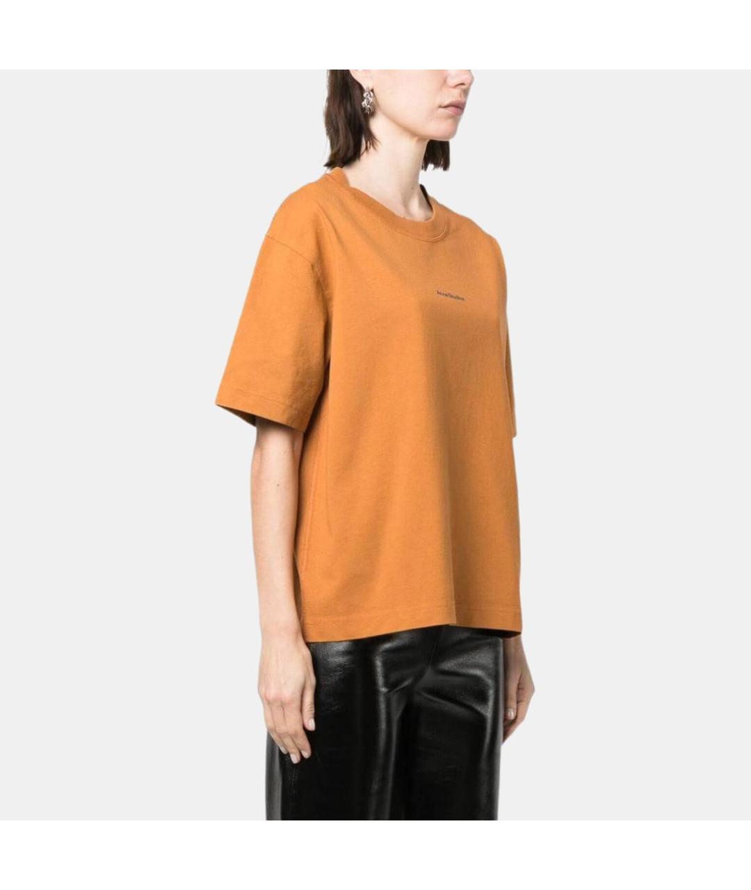 ACNE STUDIOS Оранжевая футболка, фото 4