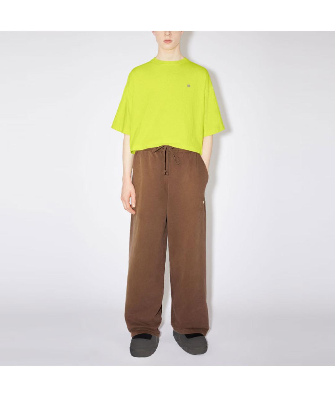 ACNE STUDIOS Желтая хлопковая футболка, фото 3