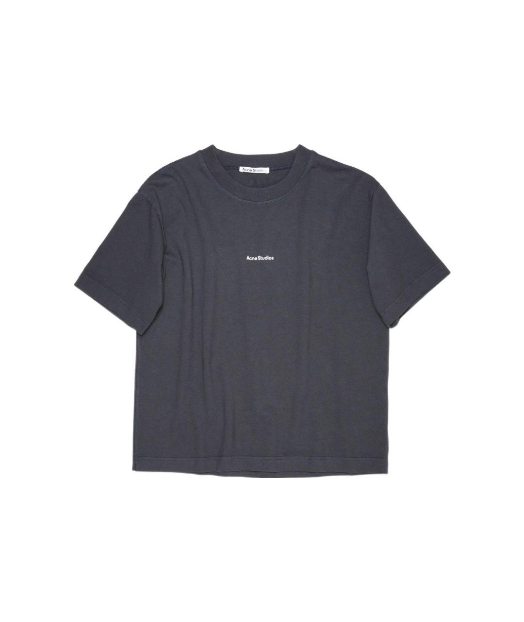 ACNE STUDIOS Черная хлопковая футболка, фото 1